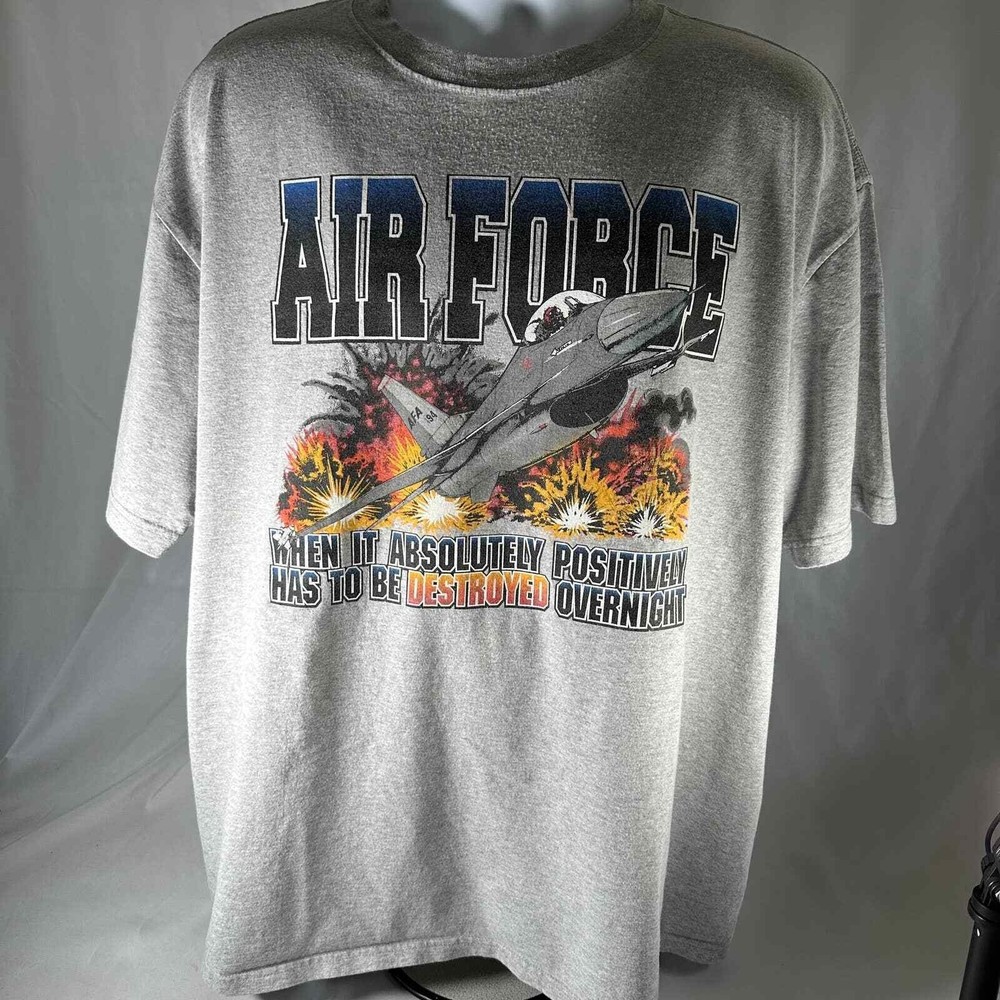 US Air Force 2XL XXL T-Shirt F-16 Fighter